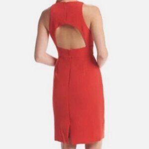 Calvin Klein Vibrant Red Backless Dress, size 10